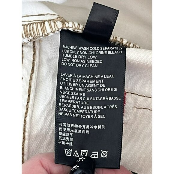 Urban Outfitters BDG High-Rise Mom Jeans in Ecru Distressed Women's Sz 26 - Picture 8 of 12